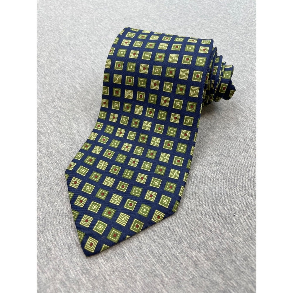 J Crew‎ Tie Mens Geometric 100% Silk Classic 3 1/2" Width 58" Length Made USA